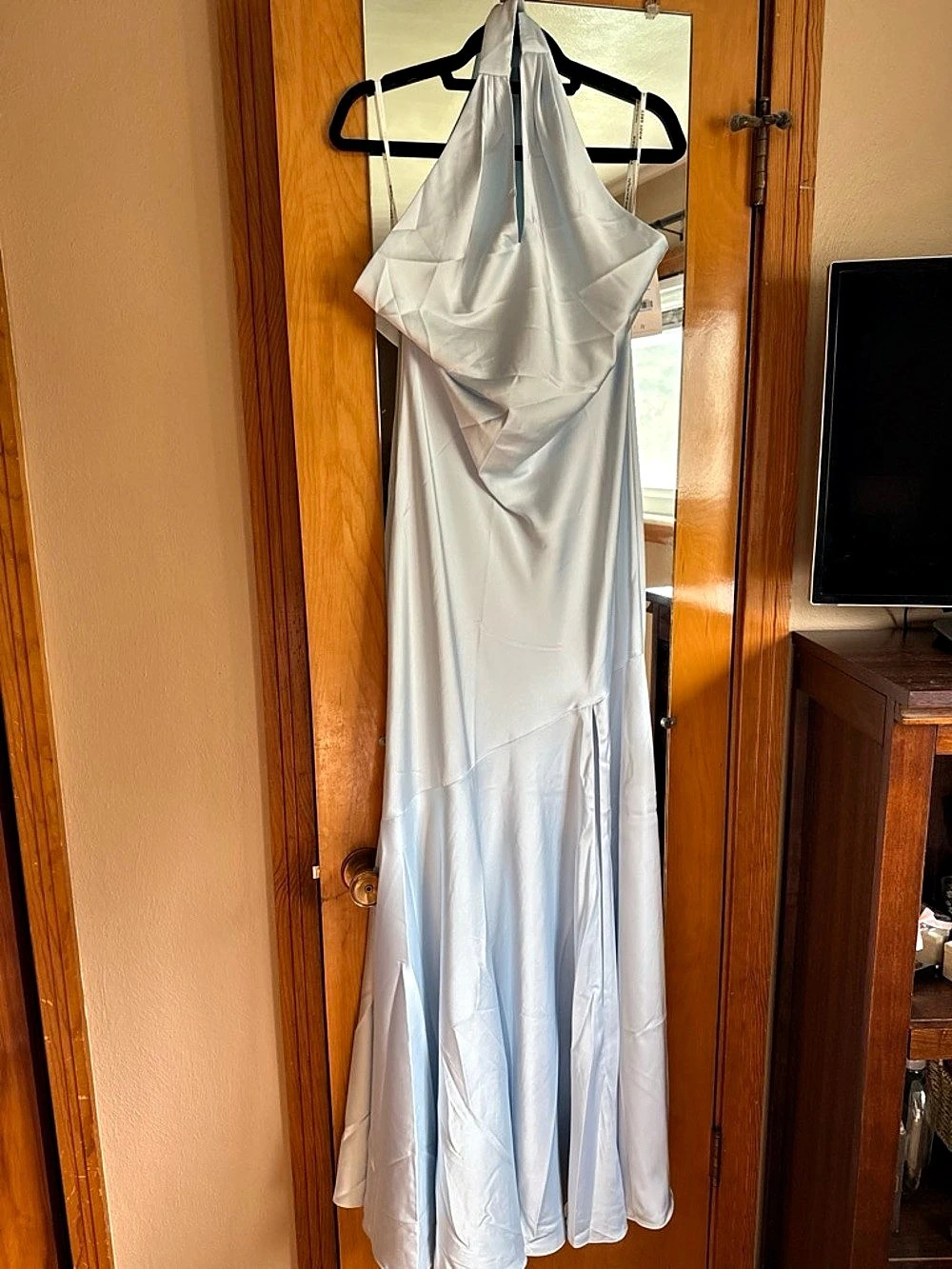 Birdy Grey Stephanie Dress Maxi Dress in Blue Size Medium
